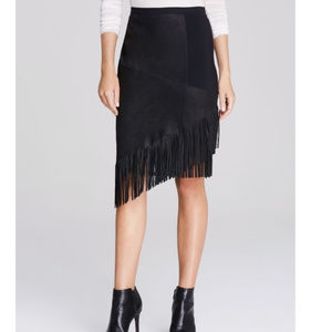 Elie Tahari Claudette Asymmetric Fringe Skirt NWT